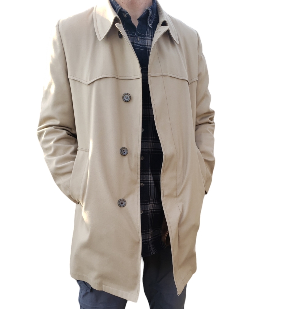 Vtg London Fog MainCoat Faux Fur Lined